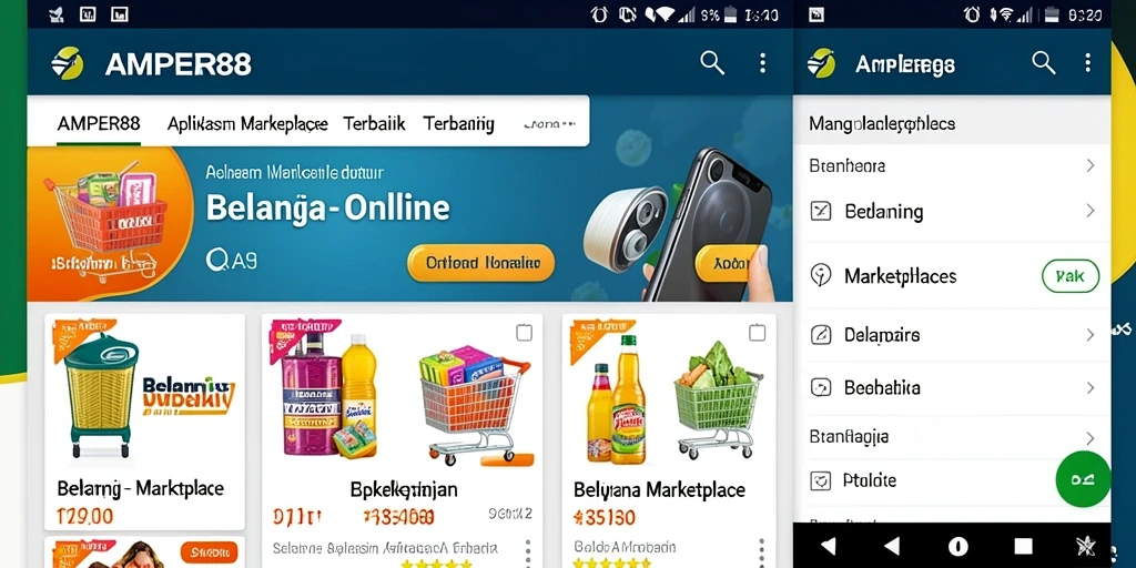 Tampilan antarmuka AMPER88 yang intuitif untuk pengalaman belanja maksimal.