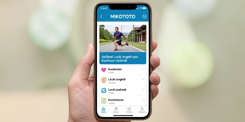 Tampilan antarmuka MIKOTOTO untuk pelacakan langkah.