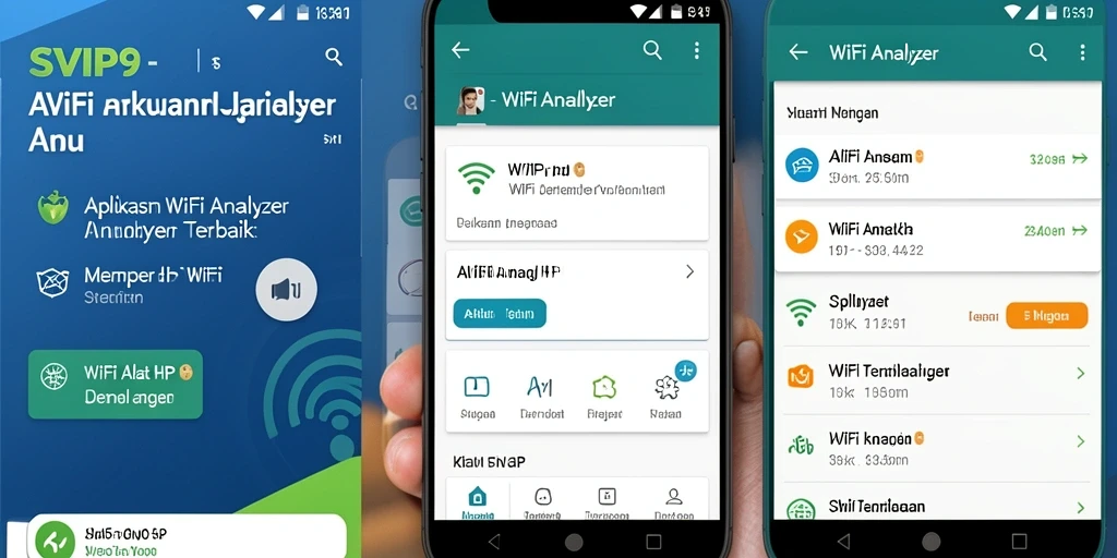 Tampilan antarmuka SVIP9 yang informatif dan fungsional sebagai WiFi Analyzer.