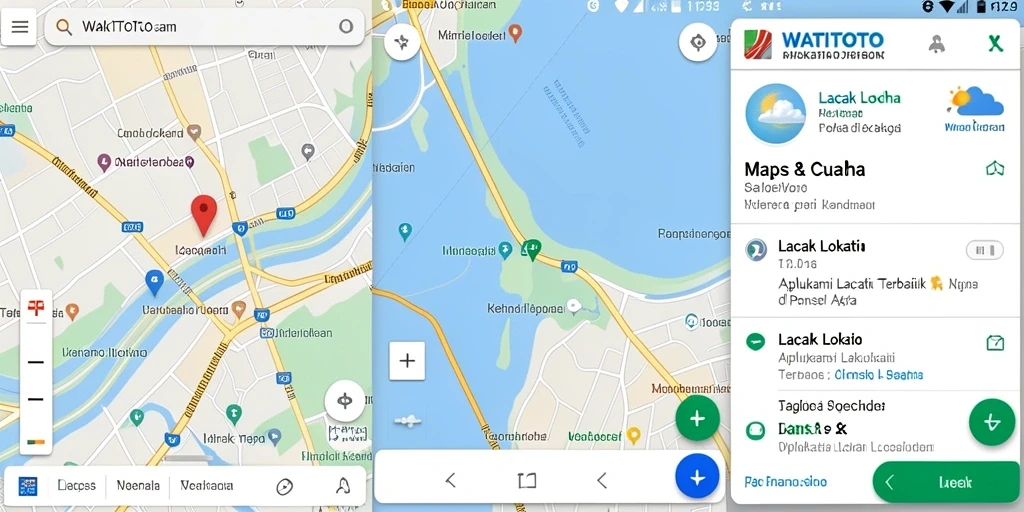 Antarmuka aplikasi WATITOTO yang menampilkan fungsi Lacak Lokasi.