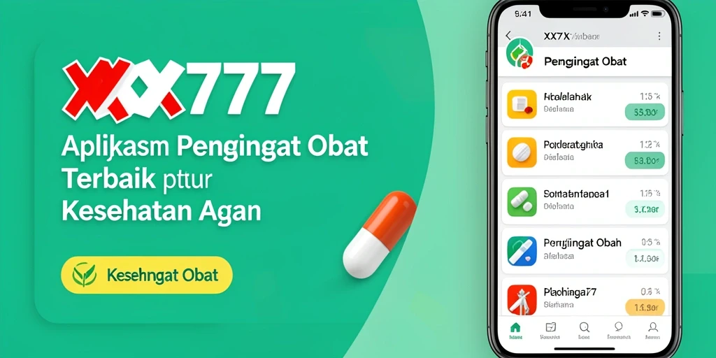 Antarmuka user-friendly dari aplikasi Pengingat Obat XXX777.